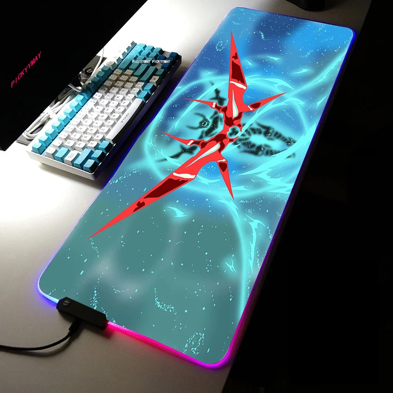 Tengen Toppa Gurren Lagann Gamer Soft RGB Mousepad XXL Locking Edge Large Mouse Pad With LED - Gurren Lagann Store
